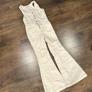 Idyllwind white denim jumpsuit size medium